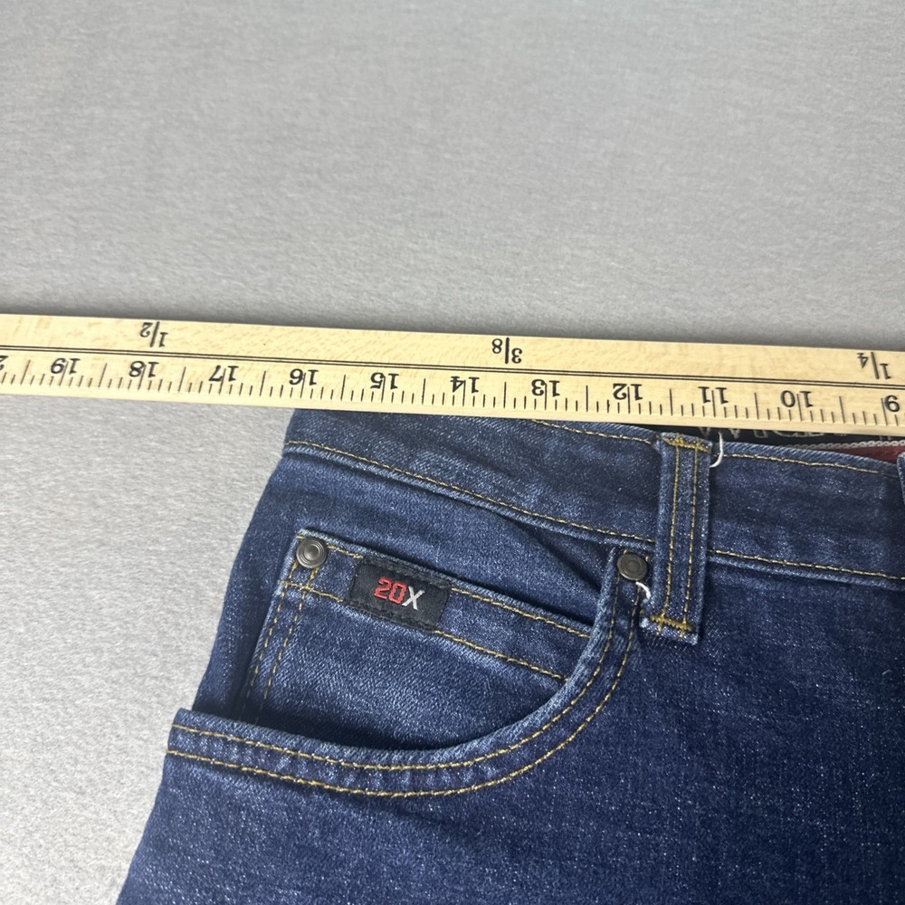 Wrangler Jeans Men 29x36 Blue Straight Leg Dark Wash Denim Pants Cowboy - Picture 2 of 7